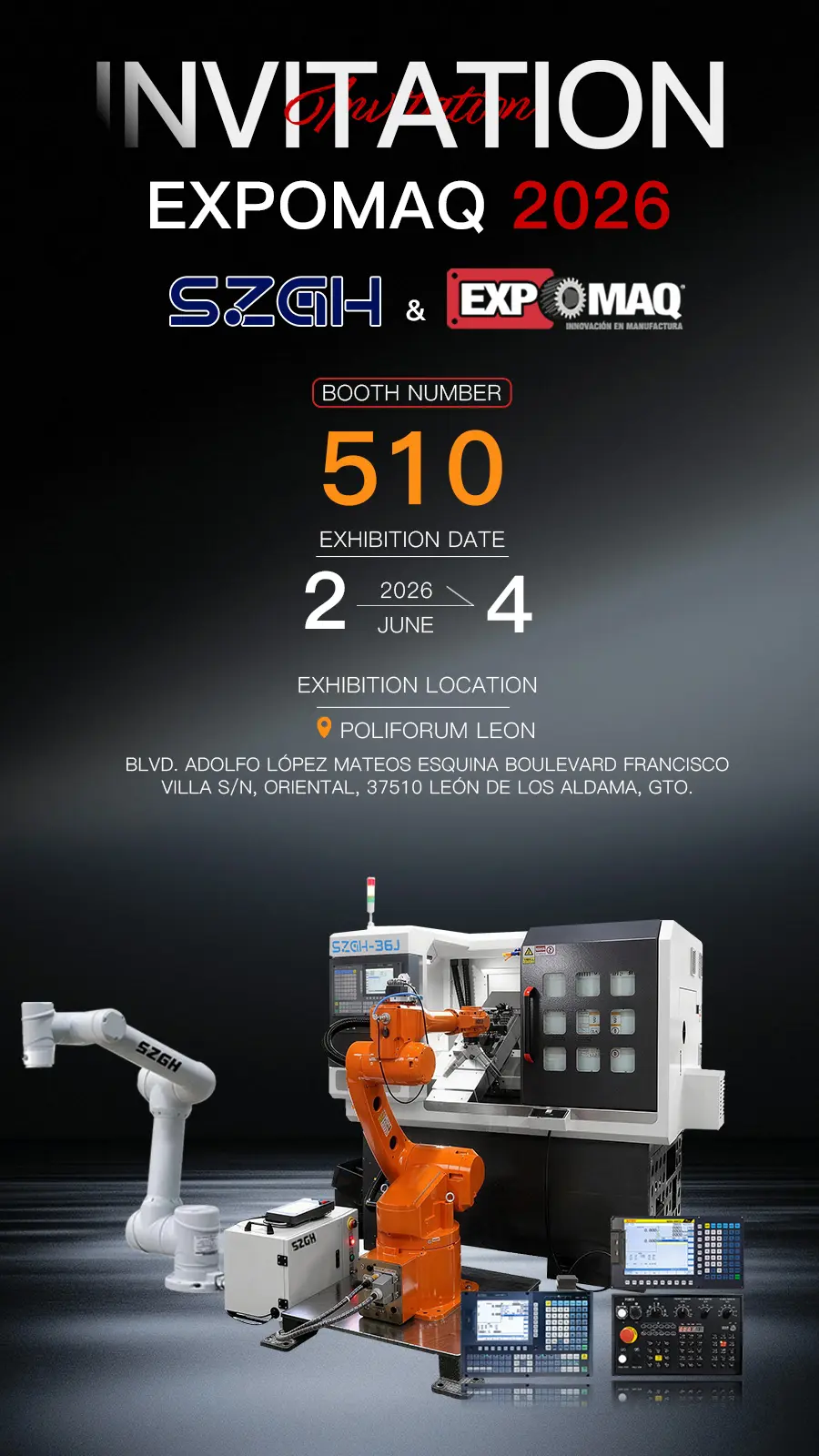 Join SZGH at the Mexico Machine Tool Exhibition